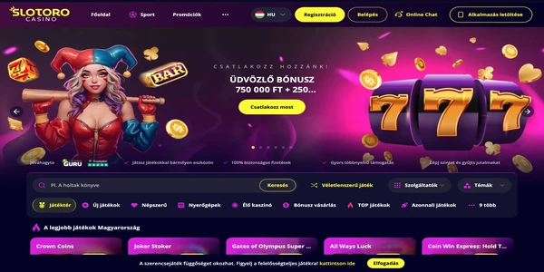 Slotoro Casino: главная страница на мобильном