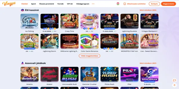 V.Vegas Casino: живое казино на мобильном